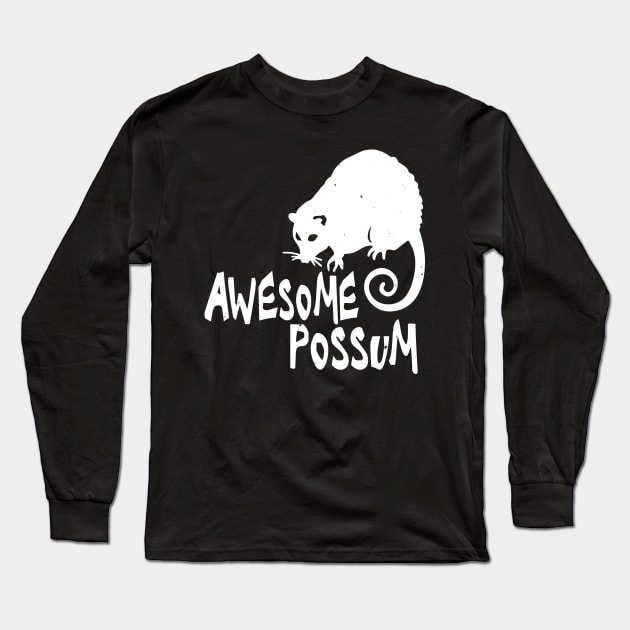 Awesome Possum Long Sleeve T-Shirt by djazstas